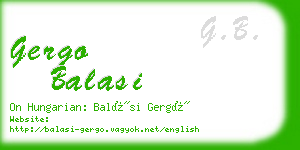 gergo balasi business card